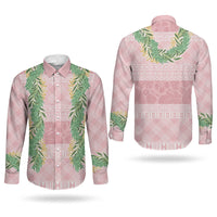 Hawai'i Paniolo Maile Twisted Lei Couples Matching Summer Maxi Dress and Long Sleeve Button Shirt Dusty Rose