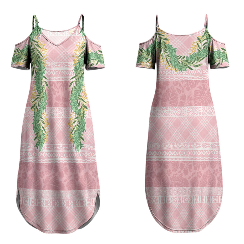 Hawai'i Paniolo Maile Twisted Lei Couples Matching Summer Maxi Dress and Long Sleeve Button Shirt Dusty Rose