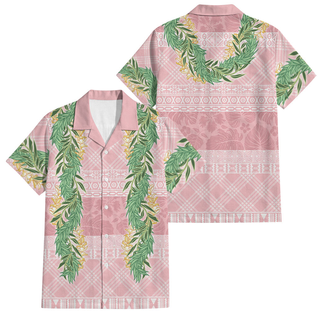 Hawai'i Paniolo Maile Twisted Lei Family Matching Mermaid Dress and Hawaiian Shirt Dusty Rose