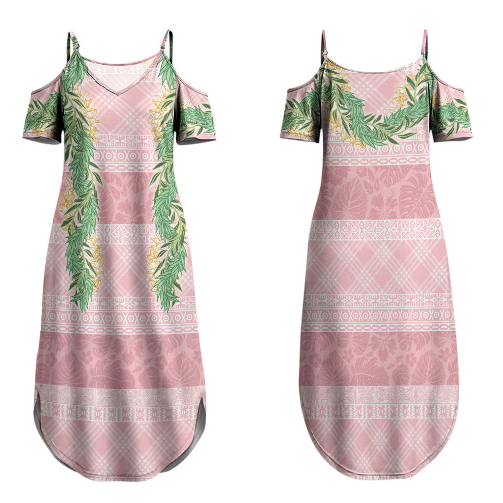 Hawai'i Paniolo Maile Twisted Lei Family Matching Summer Maxi Dress and Hawaiian Shirt Dusty Rose