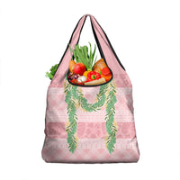 Hawai'i Paniolo Maile Twisted Lei Grocery Bag Dusty Rose