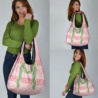 Hawai'i Paniolo Maile Twisted Lei Grocery Bag Dusty Rose