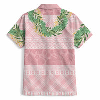 Hawai'i Paniolo Maile Twisted Lei Hawaiian Shirt Dusty Rose