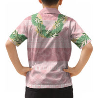 Hawai'i Paniolo Maile Twisted Lei Hawaiian Shirt Dusty Rose