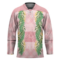 Hawai'i Paniolo Maile Twisted Lei Hockey Jersey Dusty Rose LT7 Unisex Dusty Rose - Polynesian Pride