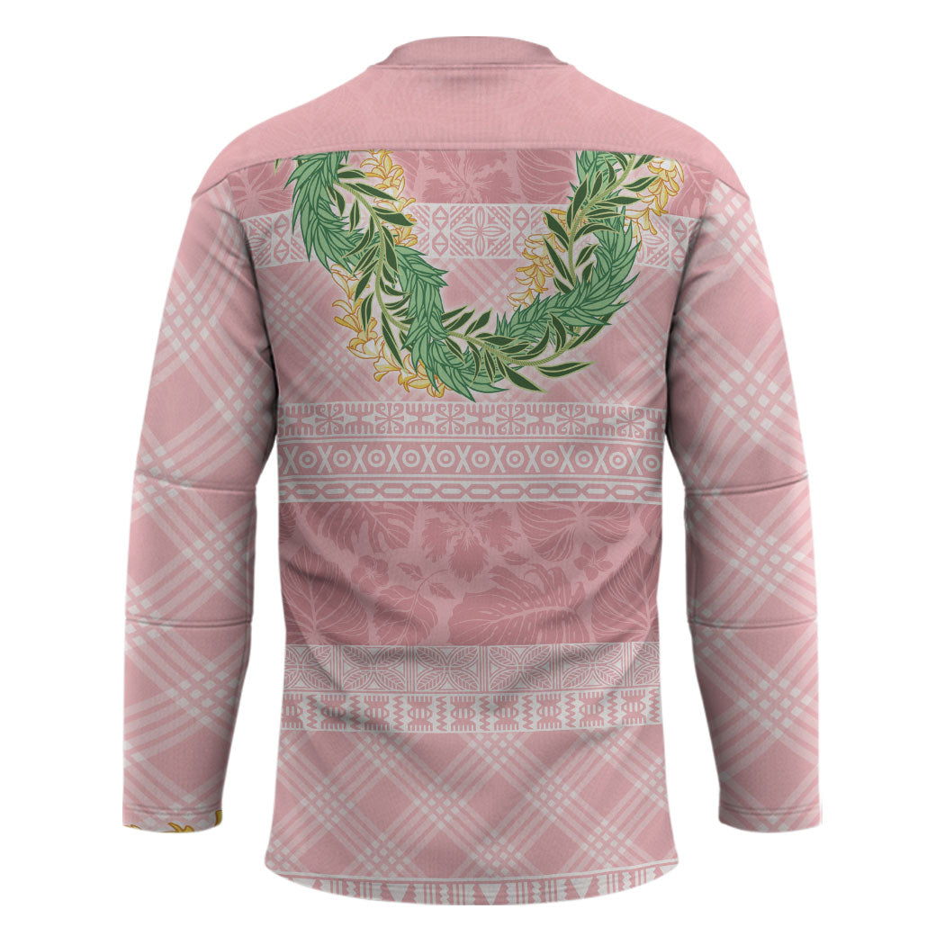 Hawai'i Paniolo Maile Twisted Lei Hockey Jersey Dusty Rose LT7 - Polynesian Pride