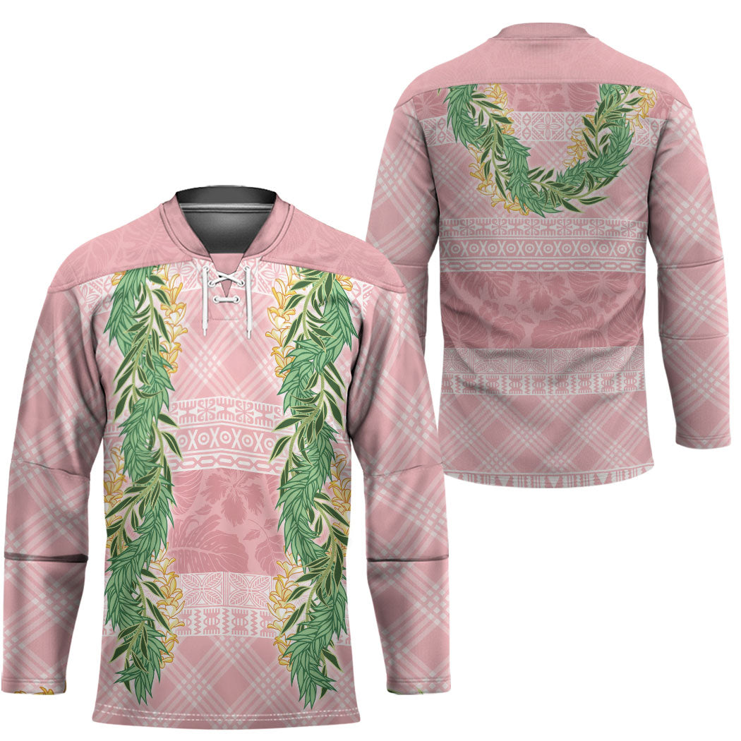 Hawai'i Paniolo Maile Twisted Lei Hockey Jersey Dusty Rose LT7 - Polynesian Pride