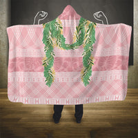 Hawai'i Paniolo Maile Twisted Lei Hooded Blanket Dusty Rose LT7 - Polynesian Pride