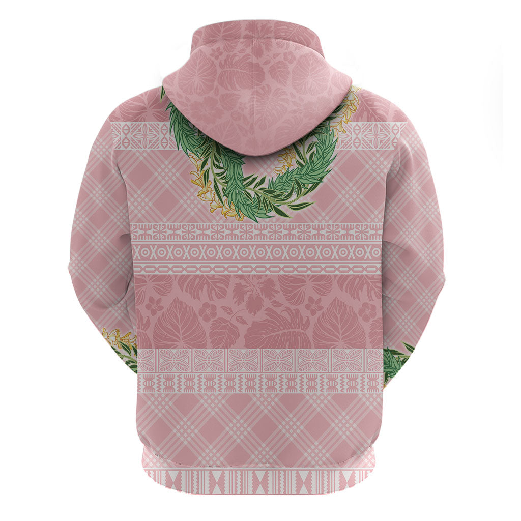 Hawai'i Paniolo Maile Twisted Lei Hoodie Dusty Rose LT7 - Polynesian Pride