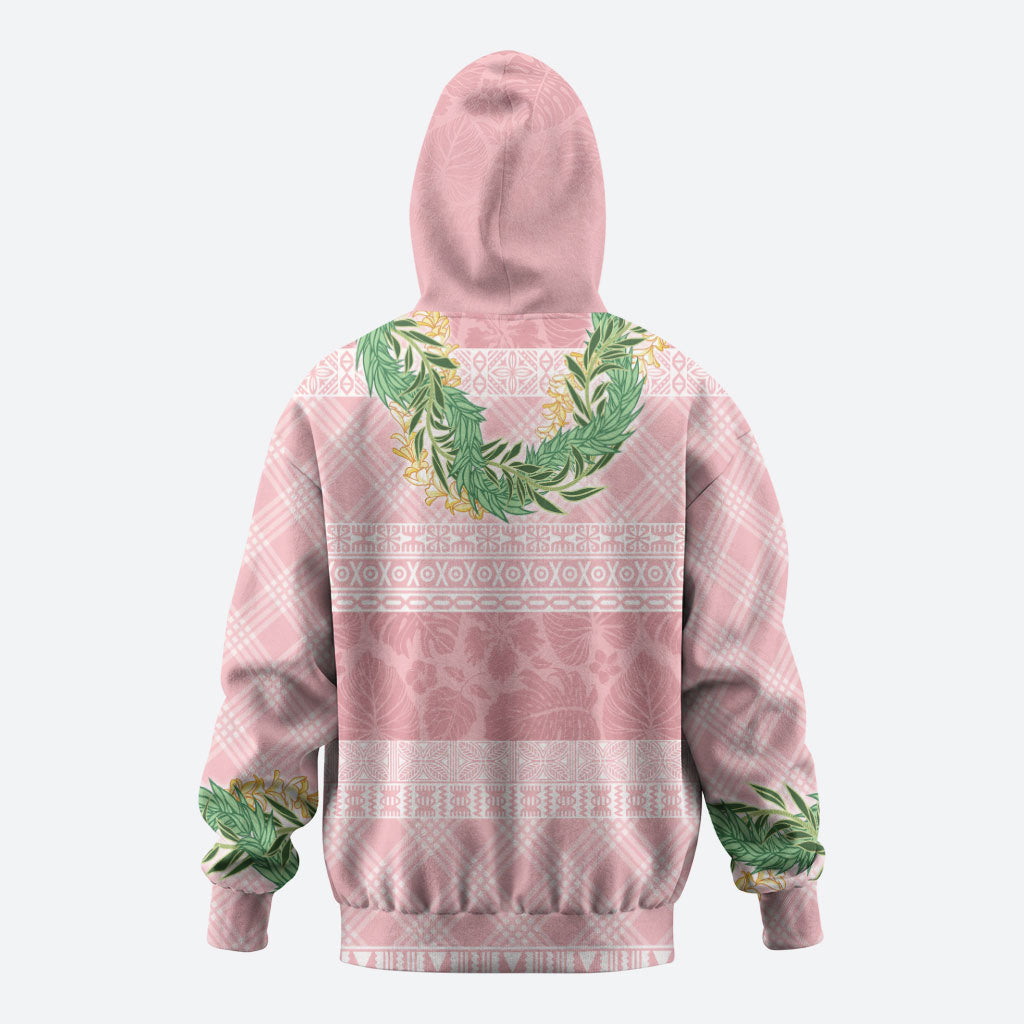 Hawai'i Paniolo Maile Twisted Lei Hoodie Dusty Rose LT7 - Polynesian Pride