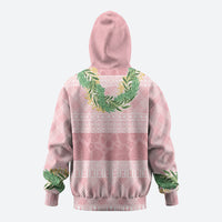 Hawai'i Paniolo Maile Twisted Lei Hoodie Dusty Rose LT7 - Polynesian Pride
