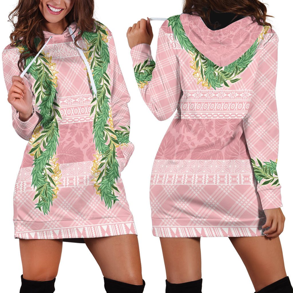 Hawai'i Paniolo Maile Twisted Lei Hoodie Dress Dusty Rose