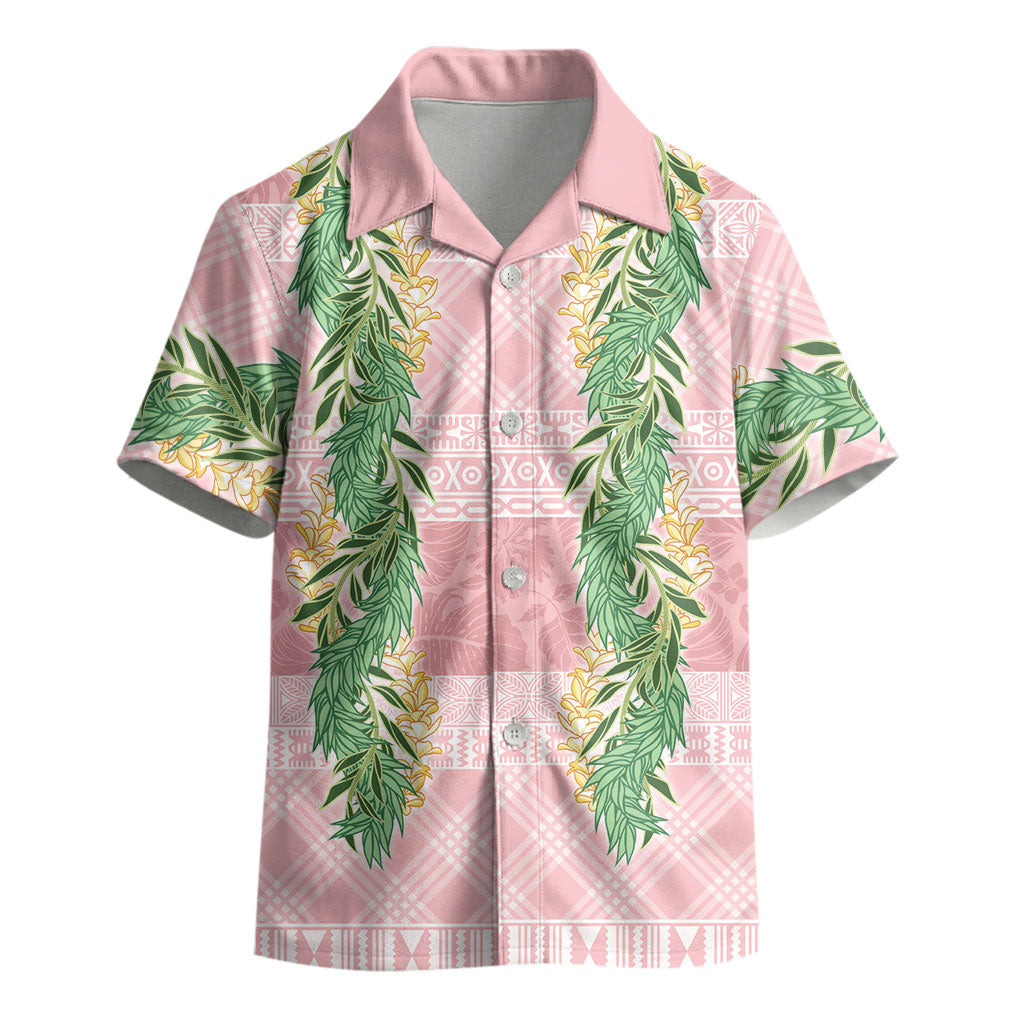Hawai'i Paniolo Maile Twisted Lei Kid Hawaiian Shirt Dusty Rose