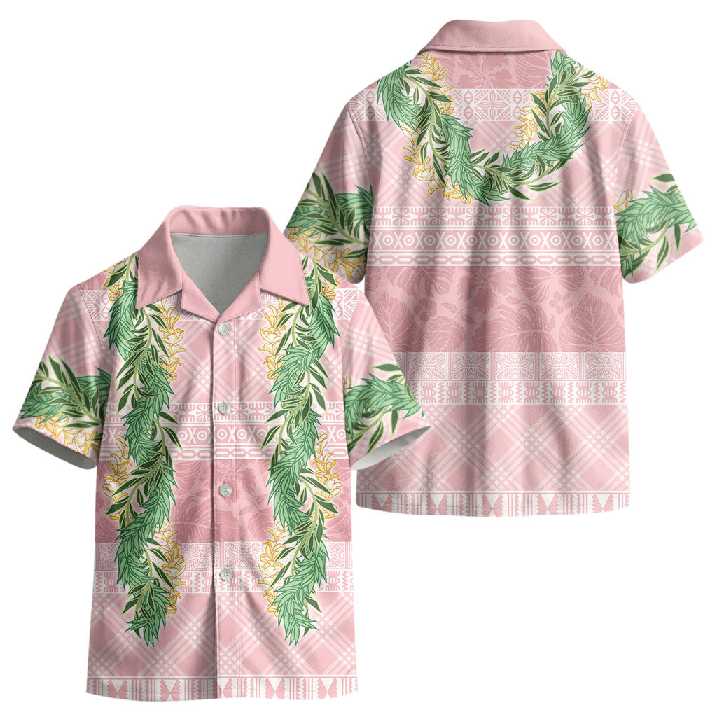 Hawai'i Paniolo Maile Twisted Lei Kid Hawaiian Shirt Dusty Rose