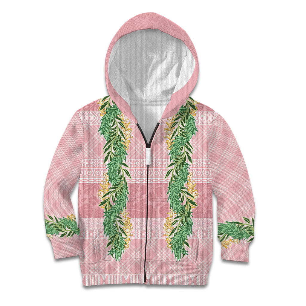 Hawai'i Paniolo Maile Twisted Lei Kid Hoodie Dusty Rose LT7 Zip Hoodie Dusty Rose - Polynesian Pride