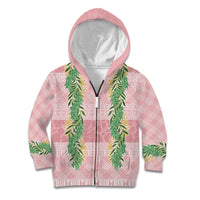 Hawai'i Paniolo Maile Twisted Lei Kid Hoodie Dusty Rose LT7 Zip Hoodie Dusty Rose - Polynesian Pride