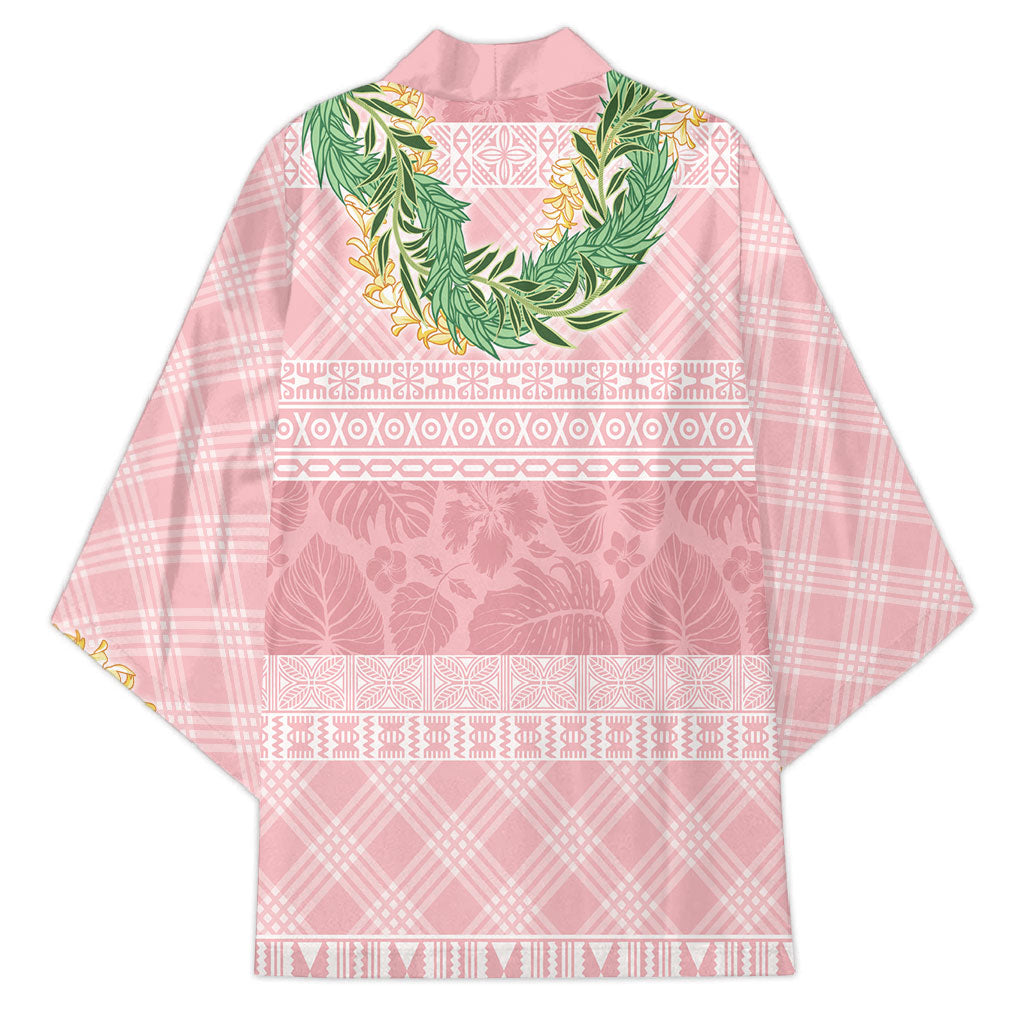 Hawai'i Paniolo Maile Twisted Lei Kimono Dusty Rose