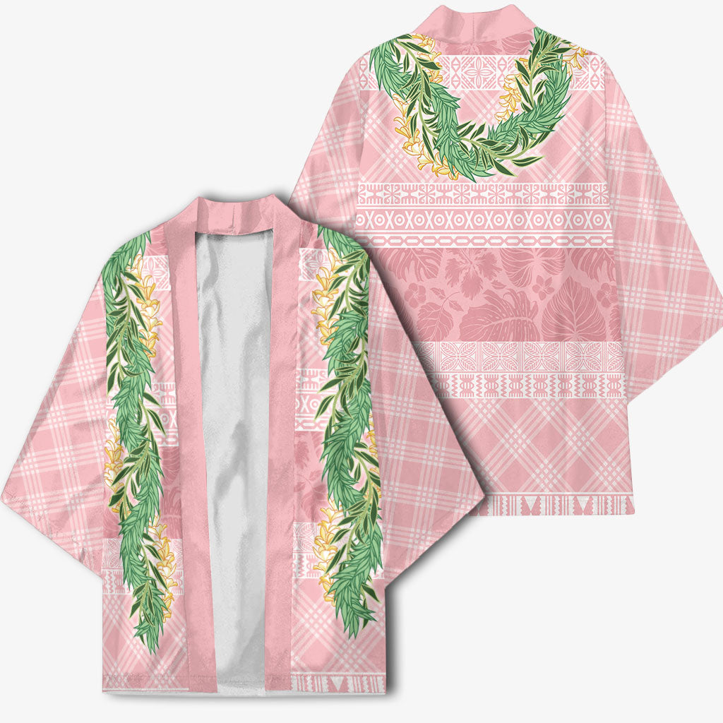 Hawai'i Paniolo Maile Twisted Lei Kimono Dusty Rose