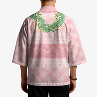 Hawai'i Paniolo Maile Twisted Lei Kimono Dusty Rose