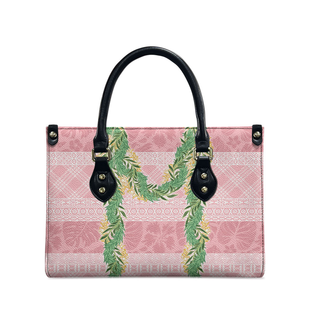 Hawai'i Paniolo Maile Twisted Lei Leather Bag Dusty Rose