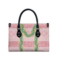Hawai'i Paniolo Maile Twisted Lei Leather Bag Dusty Rose