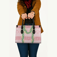 Hawai'i Paniolo Maile Twisted Lei Leather Bag Dusty Rose