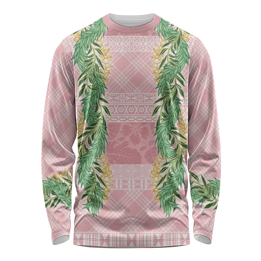 Hawai'i Paniolo Maile Twisted Lei Long Sleeve Shirt Dusty Rose LT7 Unisex Dusty Rose - Polynesian Pride