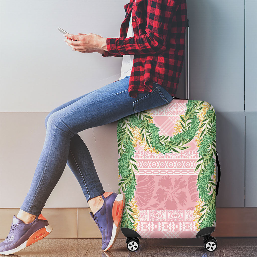 Hawai'i Paniolo Maile Twisted Lei Luggage Cover Dusty Rose LT7 - Polynesian Pride