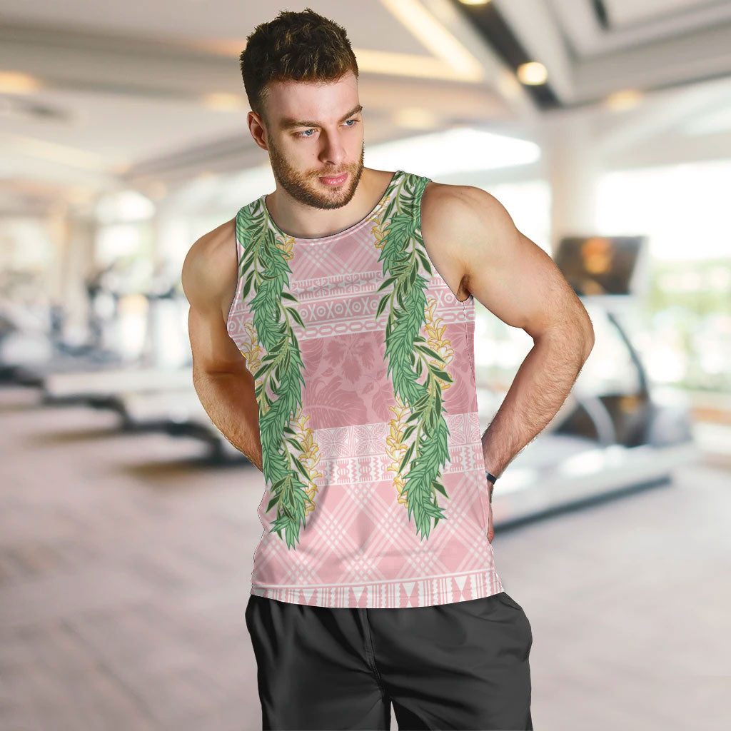 Hawai'i Paniolo Maile Twisted Lei Men Tank Top Dusty Rose LT7 Dusty Rose - Polynesian Pride