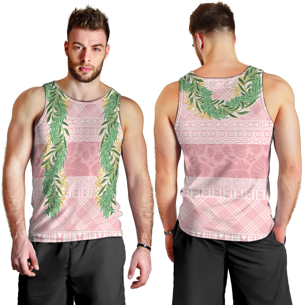 Hawai'i Paniolo Maile Twisted Lei Men Tank Top Dusty Rose LT7 - Polynesian Pride