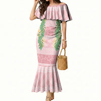 Hawai'i Paniolo Maile Twisted Lei Mermaid Dress Dusty Rose