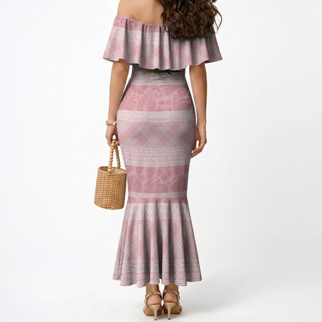 Hawai'i Paniolo Maile Twisted Lei Mermaid Dress Dusty Rose