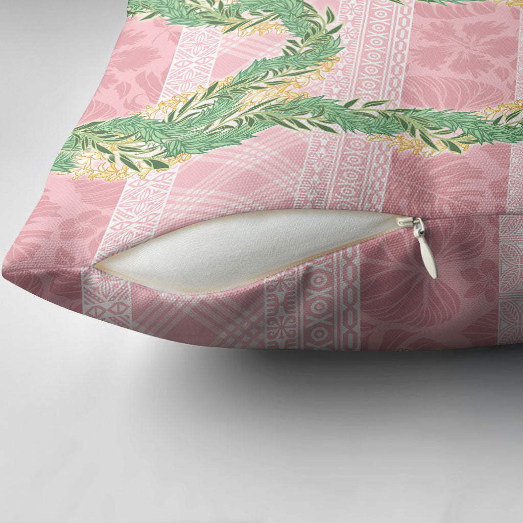 Hawai'i Paniolo Maile Twisted Lei Pillow Cover Dusty Rose