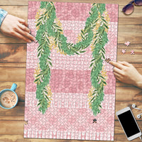 Hawai'i Paniolo Maile Twisted Lei Puzzle Dusty Rose