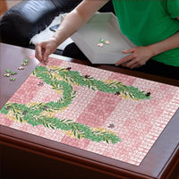 Hawai'i Paniolo Maile Twisted Lei Puzzle Dusty Rose