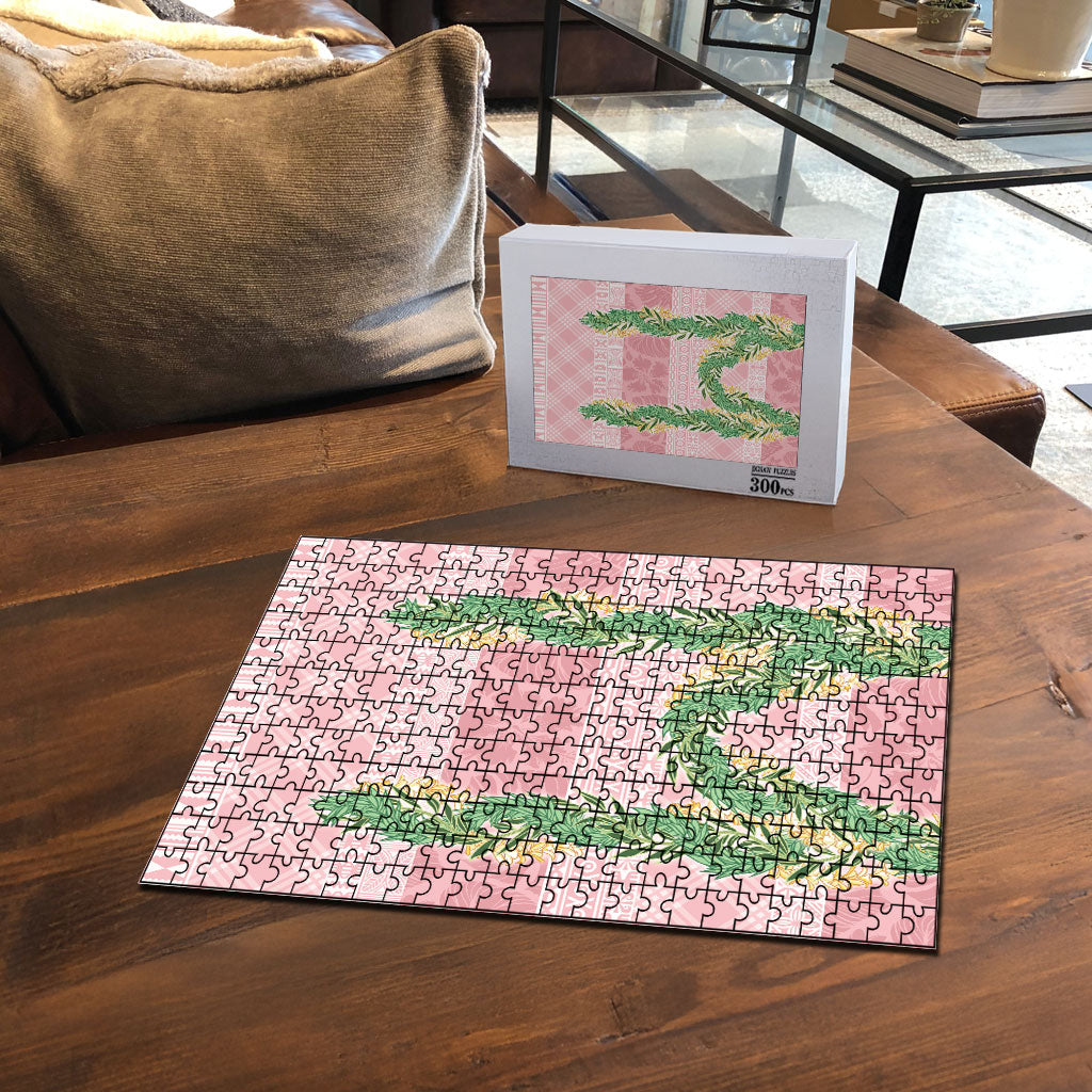 Hawai'i Paniolo Maile Twisted Lei Puzzle Dusty Rose