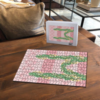 Hawai'i Paniolo Maile Twisted Lei Puzzle Dusty Rose