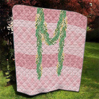 Hawai'i Paniolo Maile Twisted Lei Quilt Dusty Rose