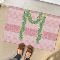 Hawai'i Paniolo Maile Twisted Lei Rubber Doormat Dusty Rose