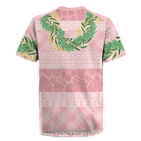 Hawai'i Paniolo Maile Twisted Lei Rugby Jersey Dusty Rose