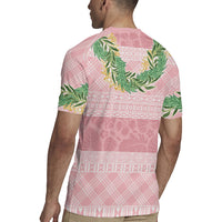 Hawai'i Paniolo Maile Twisted Lei Rugby Jersey Dusty Rose