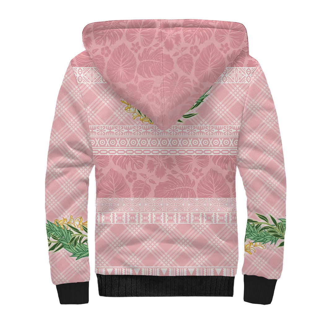 Hawai'i Paniolo Maile Twisted Lei Sherpa Hoodie Dusty Rose