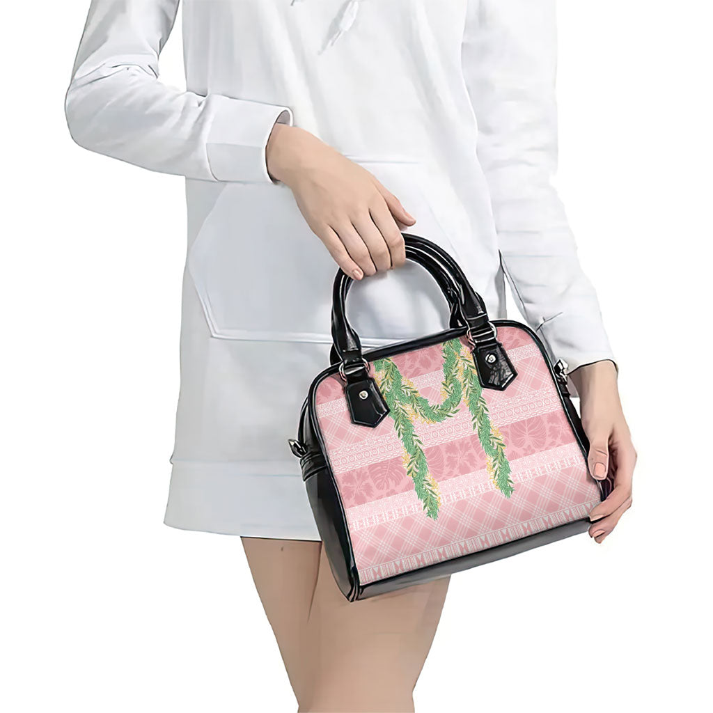 Hawai'i Paniolo Maile Twisted Lei Shoulder Handbag Dusty Rose