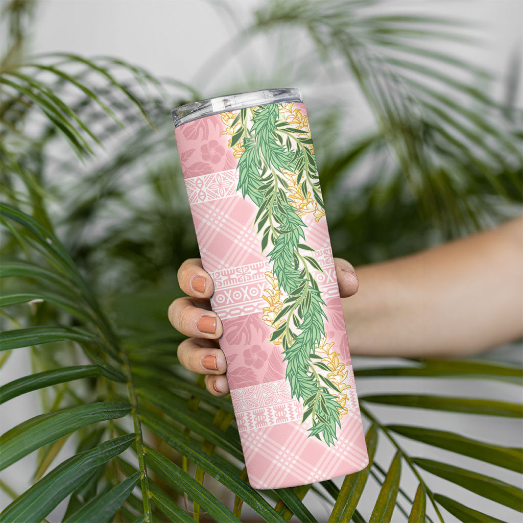 Hawai'i Paniolo Maile Twisted Lei Skinny Tumbler Dusty Rose