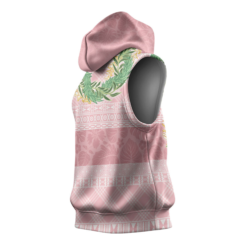 Hawai'i Paniolo Maile Twisted Lei Sleeveless Hoodie Dusty Rose