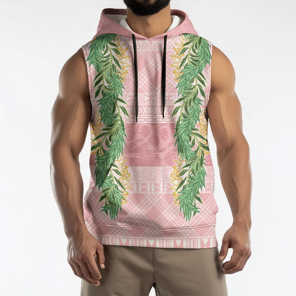 Hawai'i Paniolo Maile Twisted Lei Sleeveless Hoodie Dusty Rose