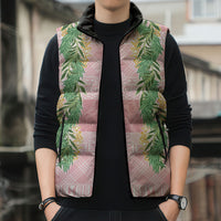 Hawai'i Paniolo Maile Twisted Lei Sleeveless Puffer Jacket Dusty Rose