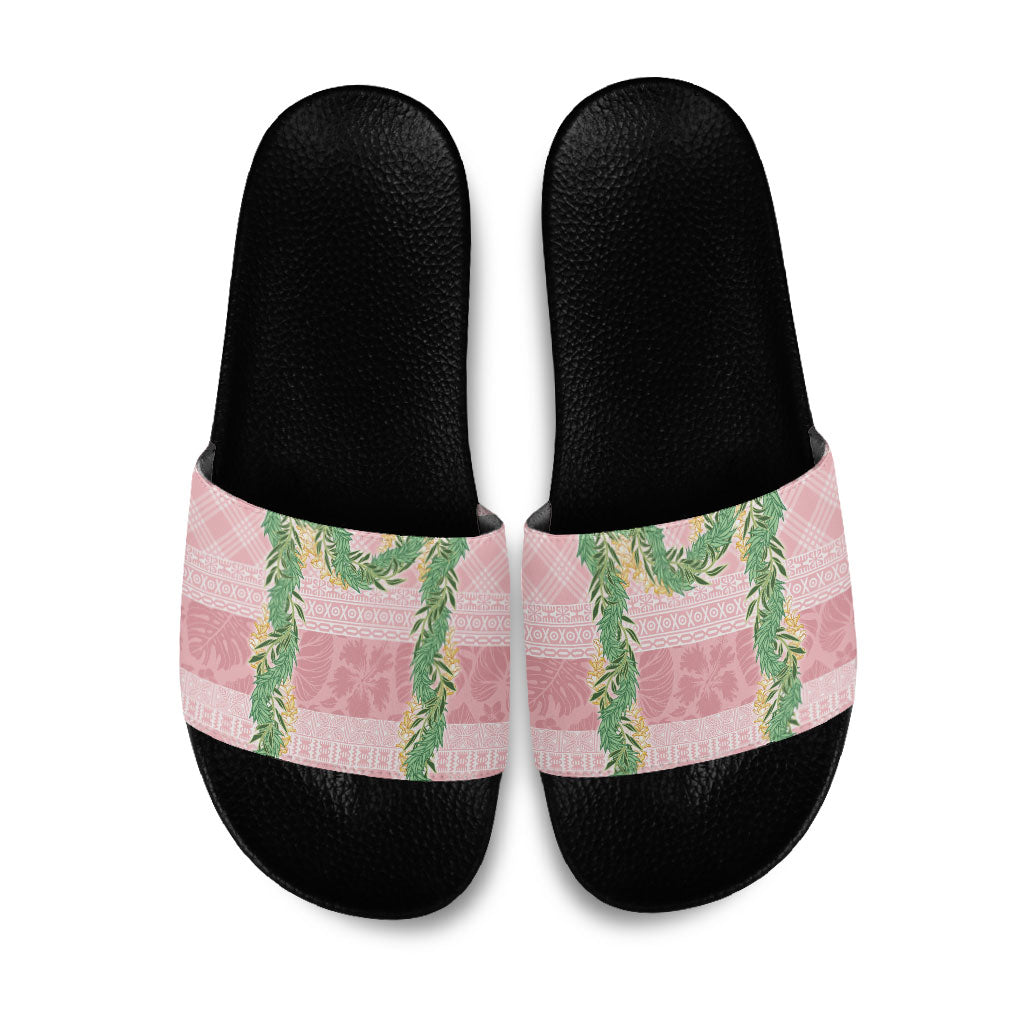 Hawai'i Paniolo Maile Twisted Lei Slide Sandals Dusty Rose LT7 Dusty Rose - Polynesian Pride