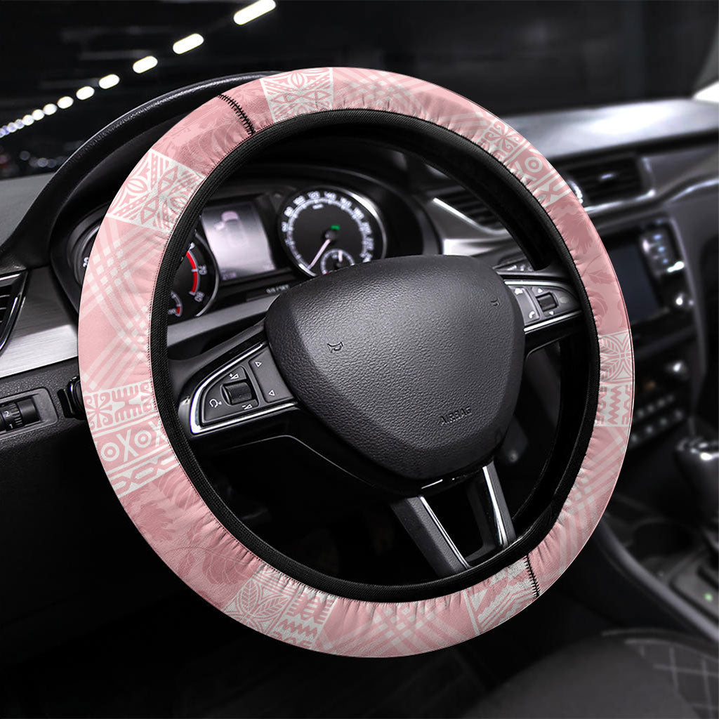 Hawai'i Paniolo Maile Twisted Lei Steering Wheel Cover Dusty Rose LT7 Universal Fit Dusty Rose - Polynesian Pride