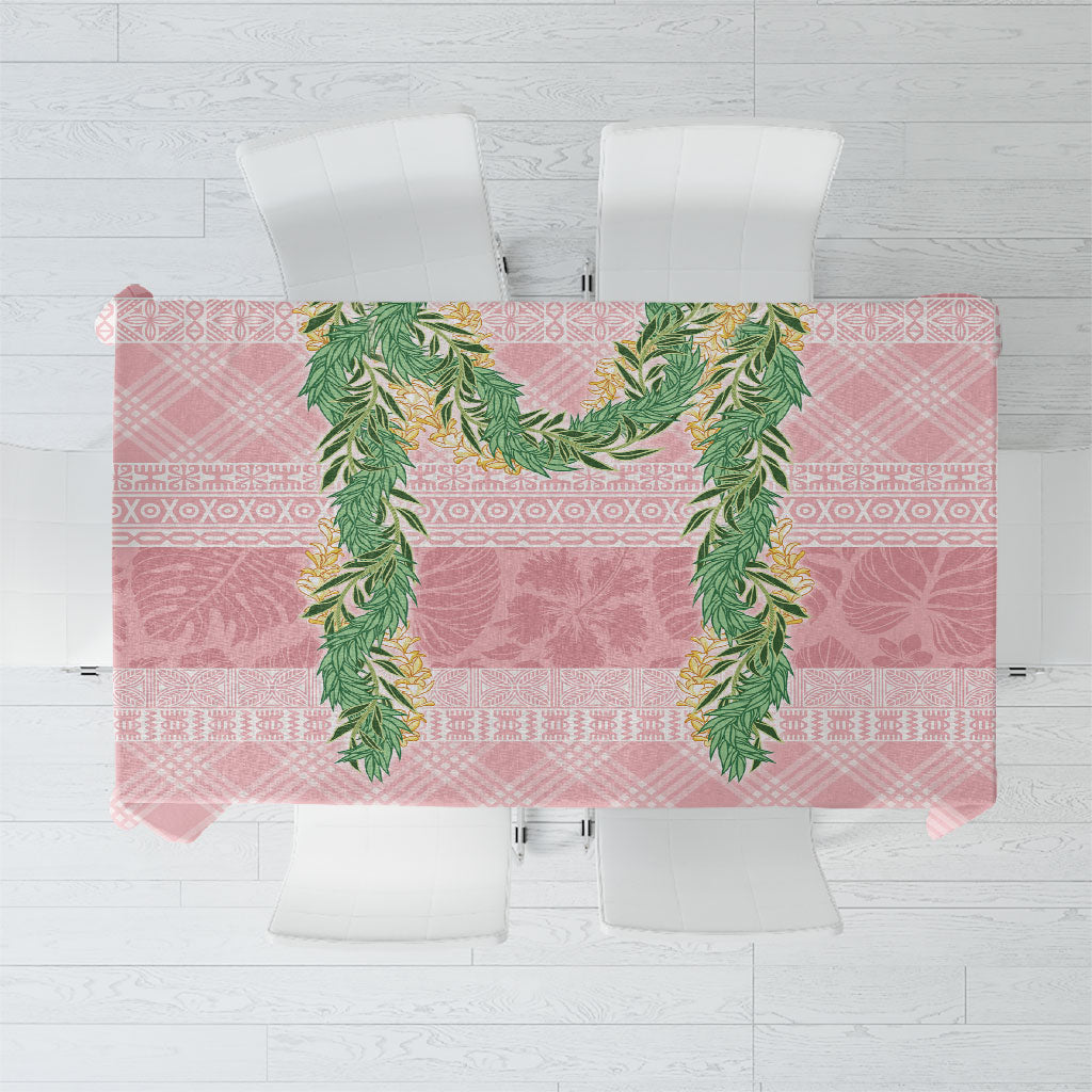 Hawai'i Paniolo Maile Twisted Lei Tablecloth Dusty Rose
